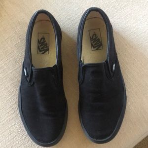 Black slip on Vans